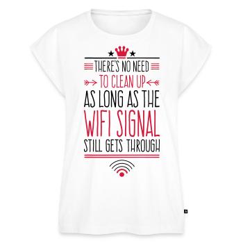 WLAN - Vous n’avez à nettoyer que lorsque le WLAN... - Haut bio Premium Femme - blanc - Devant - AI Model Female 172 light (172cm)