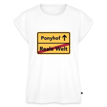 Ponyhof - Frauen Premium Bio Top - Weiß - Vorne - AI Model Female 172 light (172cm)