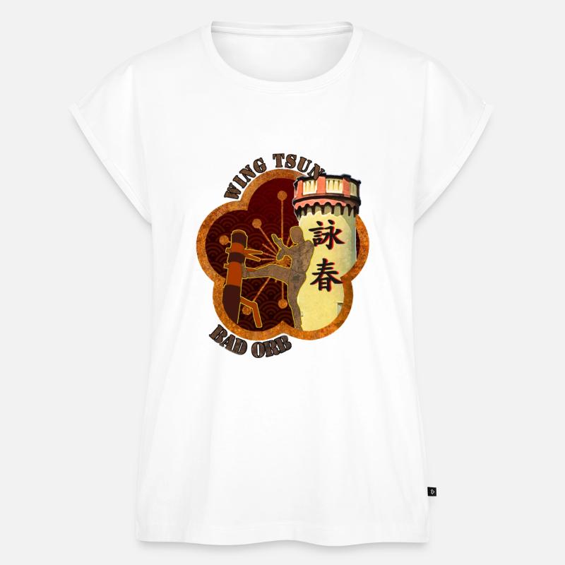 WingTsun WT-Schule Bad Orb - Design 3 - Frauen Premium Bio Top - Weiß