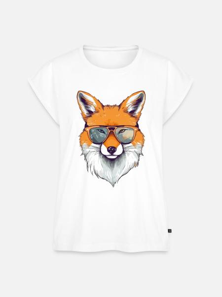 Den bebrillten Fuchs entkernen - Frauen Premium Bio Top - Weiß