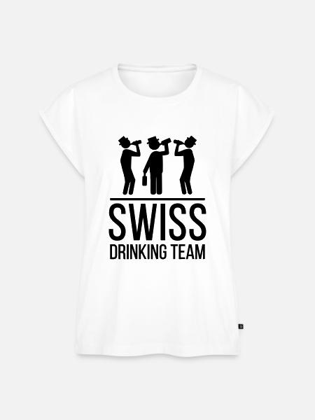 Swiss Drinking Team - Frauen Premium Bio Top - Weiß