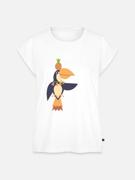 Tuncan Ananas swing - Frauen Premium Bio Top - Weiß
