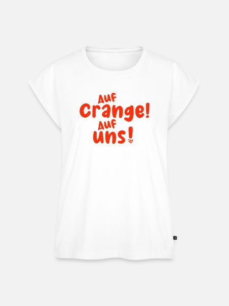 auf crange - Frauen Premium Bio Top - Weiß