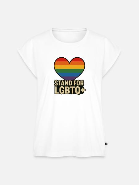 Pride Heart LGBT Support-Design - Frauen Premium Bio Top - Weiß