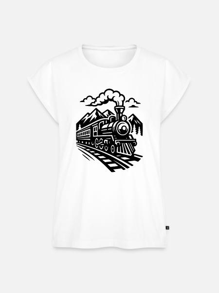 Lokomotive  - Frauen Premium Bio Top - Weiß