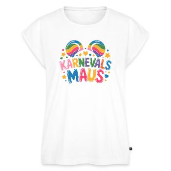 Karnevalsmaus Karneval Köln Kölner Karnevals Maus - Frauen Premium Bio Top - Weiß - Vorne - AI Model Female 172 light (172cm)