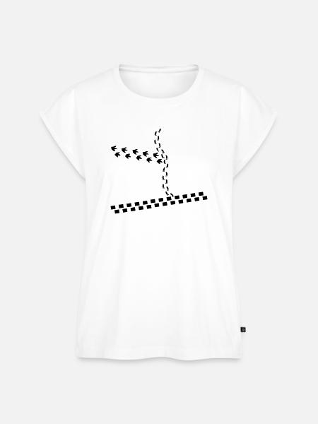 Spuren - Frauen Premium Bio Top - Weiß