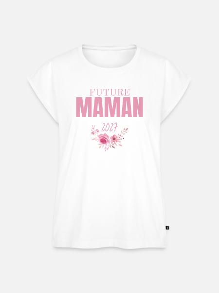 Blumen-Mama 2027 - Frauen Premium Bio Top - Weiß