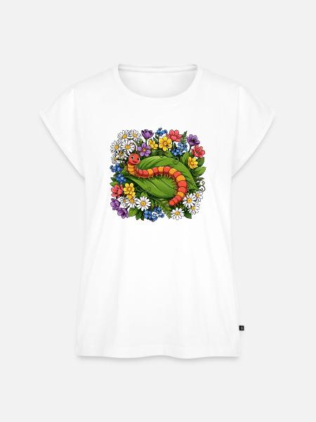 Hundertfüßer Cartoon - Frauen Premium Bio Top - Weiß