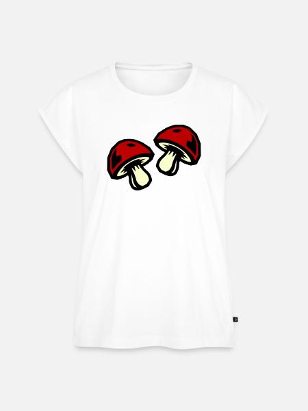 Pilze Symbol - Frauen Premium Bio Top - Weiß