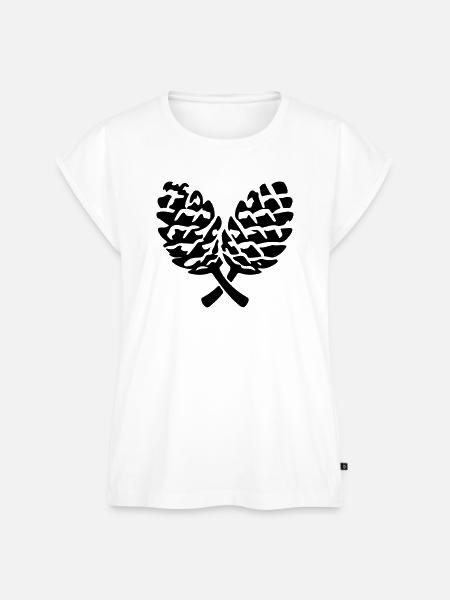 Tannenzapfen Symbol Zapfen - Frauen Premium Bio Top - Weiß