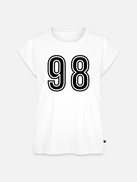 98 Zahl symbol - Frauen Premium Bio Top - Weiß