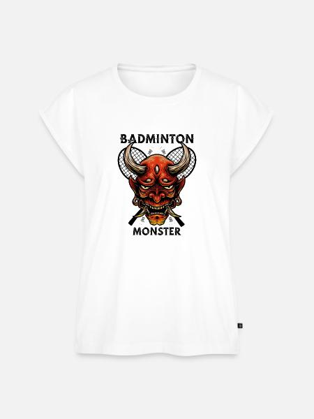 Badminton Monster Graphic - Frauen Premium Bio Top - Weiß