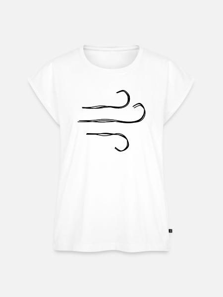 Wind handgezeichnet - Frauen Premium Bio Top - Weiß