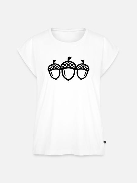 Eichel Symbol - Frauen Premium Bio Top - Weiß