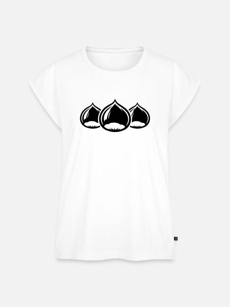 Kastanien Symbol - Frauen Premium Bio Top - Weiß