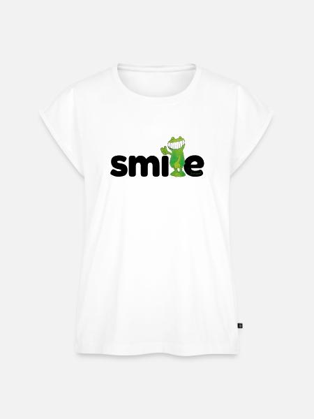 Janosch Günter Kastenfrosch Smile-Design - Frauen Premium Bio Top - Weiß