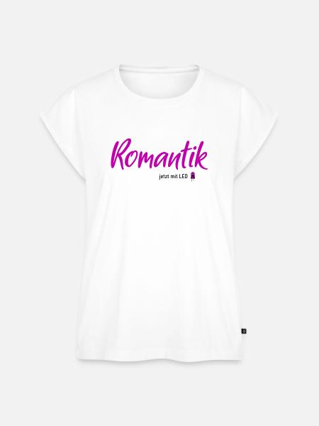 Romantik LED - Frauen Premium Bio Top - Weiß