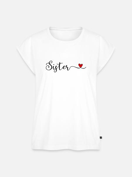 Schwester - Frauen Premium Bio Top - Weiß