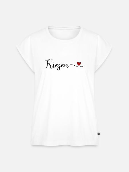 Friesen mit Herz - Frauen Premium Bio Top - Weiß
