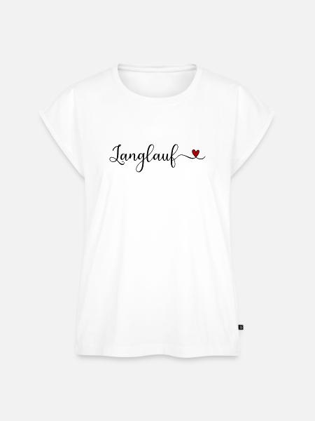 Langlauf Herz - Frauen Premium Bio Top - Weiß