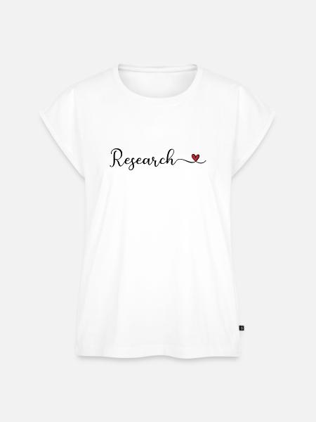 Forschungsherztypografie - Frauen Premium Bio Top - Weiß