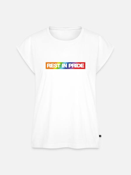 REST IN PRIDE (R.I.P.) Rainbow - Frauen Premium Bio Top - Weiß