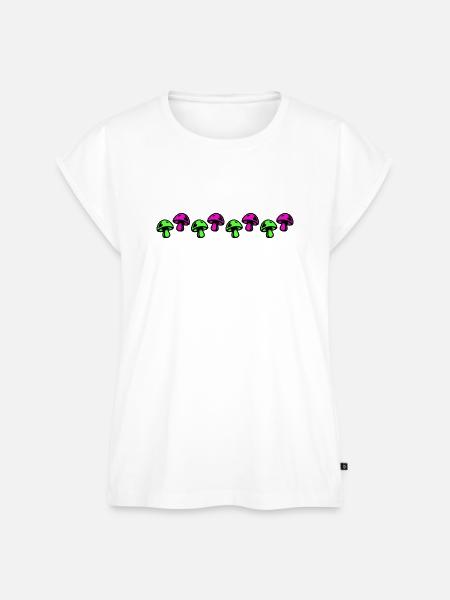 Pilze Bunt - Frauen Premium Bio Top - Weiß