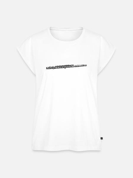 Flöte Musik - Frauen Premium Bio Top - Weiß