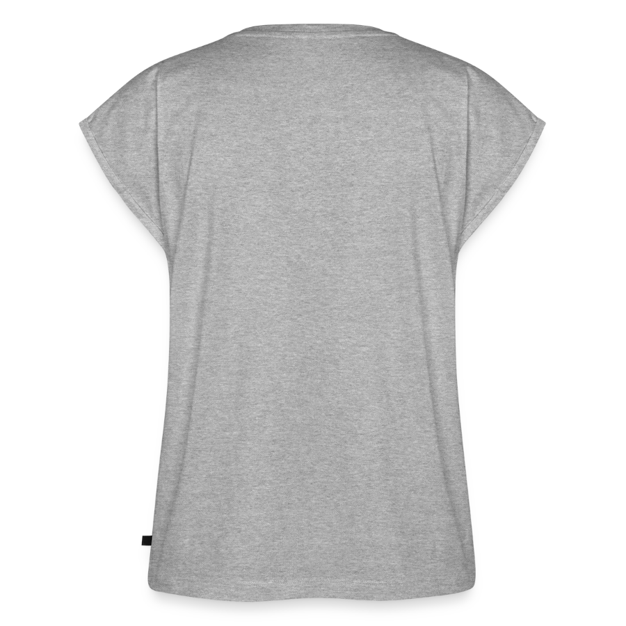 Yellowstone badge on a women’s premium organic top, heather grey, back