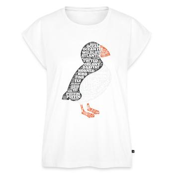 Papageientaucher Puffin Alkenvögel Lunde - Frauen Premium Bio Top - Weiß - Vorne - AI Model Female 172 light (172cm)