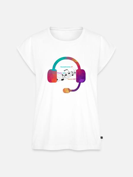 HeadPhones - Frauen Premium Bio Top - Weiß