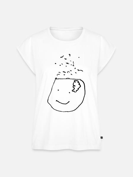 brain - Frauen Premium Bio Top - Weiß
