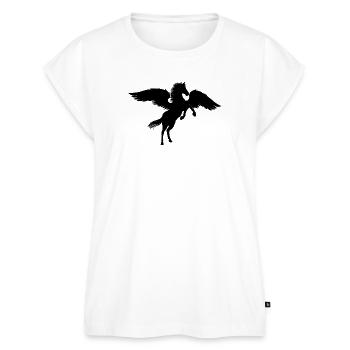 Black Winged Horse - Women’s Premium Organic Top - white - Front - AI Model Female 172 light (172cm)