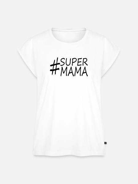 supermama - Frauen Premium Bio Top - Weiß