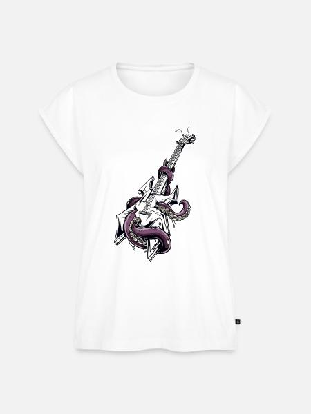 Rock on Snake - Frauen Premium Bio Top - Weiß