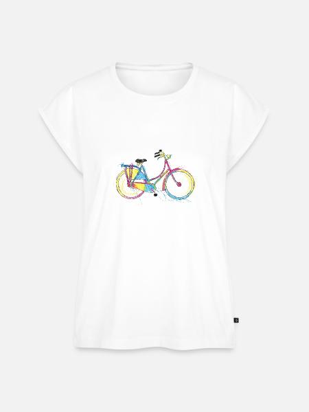 Fahrrad - Frauen Premium Bio Top - Weiß