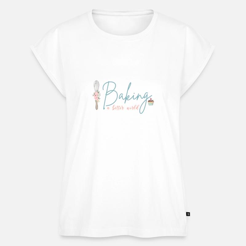 Baking a better world! - Women’s Premium Organic Top - white