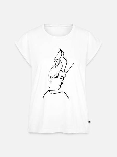 Zwei Gesichter - Frauen Premium Bio Top - Weiß