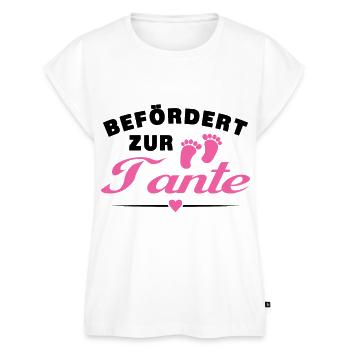 Befördert zur Tante - Frauen Premium Bio Top - Weiß - Vorne - AI Model Female 172 light (172cm)