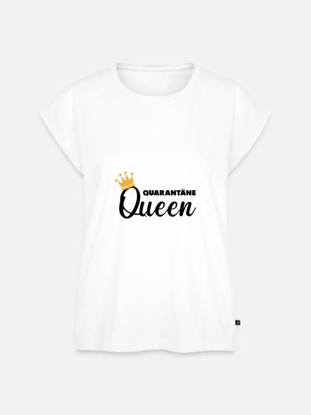 Quarantäne Queen - Frauen Premium Bio Top - Weiß