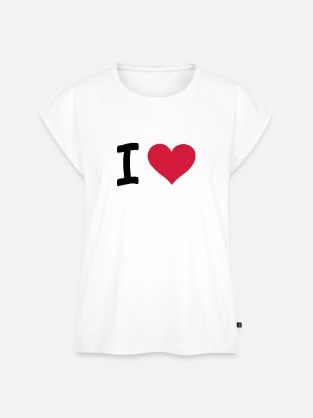 i love - Frauen Premium Bio Top - Weiß