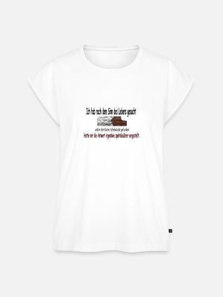Sinn des Lebens Schoki - Frauen Premium Bio Top - Weiß