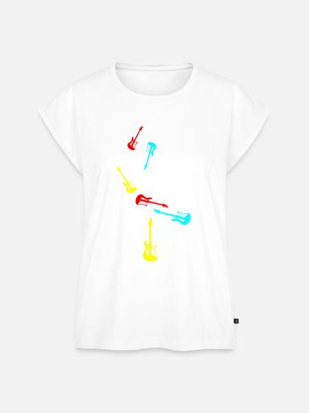 Gitarre Symbol - Frauen Premium Bio Top - Weiß