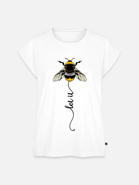 Biene Hummel - Frauen Premium Bio Top - Weiß