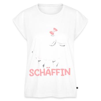 Chef Chefin Schaf Geschenk Schäfin Spruch - Frauen Premium Bio Top - Weiß - Vorne - AI Model Female 172 light (172cm)