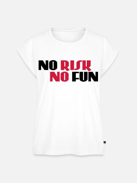 No risk, no fun - Frauen Premium Bio Top - Weiß