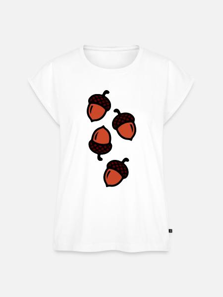 Eichel Comic Symbol - Frauen Premium Bio Top - Weiß