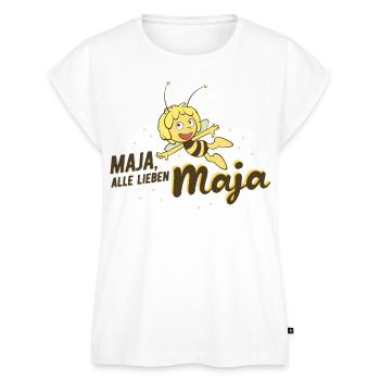 Biene Maja Alle Lieben Maja - Frauen Premium Bio Top - Weiß - Vorne - AI Model Female 172 light (172cm)