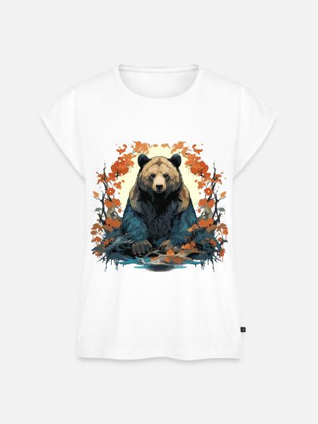 Bear - Frauen Premium Bio Top - Weiß